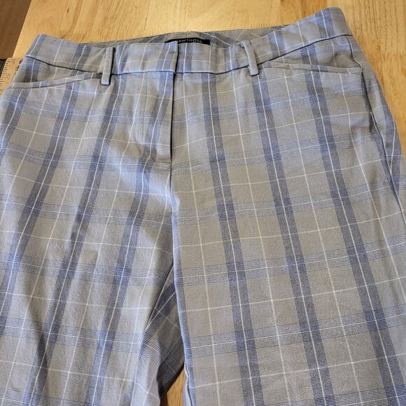 41 Hawthorn Gray Plaid Straight Pants Cotton Viscos Size 8 - Picture 5 of 15